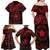 Viking Pride of Yorkshire Family Matching Off Shoulder Maxi Dress and Hawaiian Shirt Red Odin’s Ravens Nordic - Wonder Print Shop