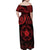 Viking Pride of Yorkshire Family Matching Off Shoulder Maxi Dress and Hawaiian Shirt Red Odin’s Ravens Nordic - Wonder Print Shop