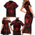Viking Pride of Yorkshire Family Matching Short Sleeve Bodycon Dress and Hawaiian Shirt Red Odin’s Ravens Nordic - Wonder Print Shop
