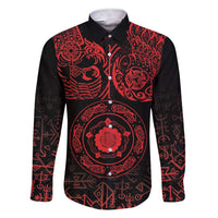 Viking Pride of Yorkshire Family Matching Short Sleeve Bodycon Dress and Hawaiian Shirt Red Odin’s Ravens Nordic - Wonder Print Shop