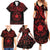 Viking Pride of Yorkshire Family Matching Summer Maxi Dress and Hawaiian Shirt Red Odin’s Ravens Nordic - Wonder Print Shop