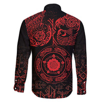 Viking Pride of Yorkshire Family Matching Summer Maxi Dress and Hawaiian Shirt Red Odin’s Ravens Nordic - Wonder Print Shop