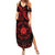 Viking Pride of Yorkshire Family Matching Summer Maxi Dress and Hawaiian Shirt Red Odin’s Ravens Nordic - Wonder Print Shop