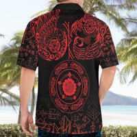 Viking Pride of Yorkshire Hawaiian Shirt Red Odin’s Ravens Nordic - Wonder Print Shop