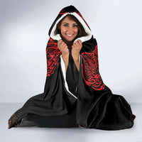 Viking Pride of Yorkshire Hooded Blanket Red Odin’s Ravens Nordic - Wonder Print Shop