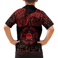 Viking Pride of Yorkshire Kid Hawaiian Shirt Red Odin’s Ravens Nordic - Wonder Print Shop