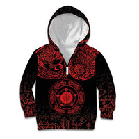 Viking Pride of Yorkshire Kid Hoodie Red Odin’s Ravens Nordic - Wonder Print Shop