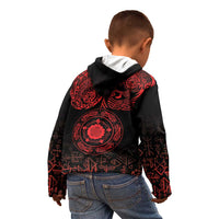 Viking Pride of Yorkshire Kid Hoodie Red Odin’s Ravens Nordic - Wonder Print Shop