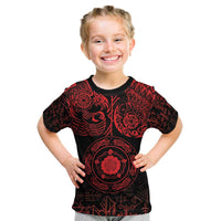 Viking Pride of Yorkshire Kid T Shirt Red Odin’s Ravens Nordic - Wonder Print Shop