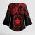 Viking Pride of Yorkshire Kimono Sleeve Blouse Red Odin’s Ravens Nordic - Wonder Print Shop