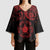 Viking Pride of Yorkshire Kimono Sleeve Blouse Red Odin’s Ravens Nordic - Wonder Print Shop