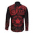Viking Pride of Yorkshire Long Sleeve Button Shirt Red Odin’s Ravens Nordic - Wonder Print Shop