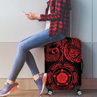 Viking Pride of Yorkshire Luggage Cover Red Odin’s Ravens Nordic - Wonder Print Shop