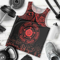 Viking Pride of Yorkshire Men Tank Top Red Odin’s Ravens Nordic - Wonder Print Shop