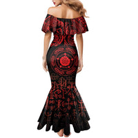 Viking Pride of Yorkshire Mermaid Dress Red Odin’s Ravens Nordic - Wonder Print Shop