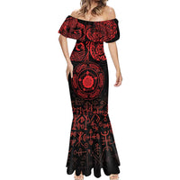 Viking Pride of Yorkshire Mermaid Dress Red Odin’s Ravens Nordic - Wonder Print Shop