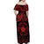 Viking Pride of Yorkshire Off Shoulder Maxi Dress Red Odin’s Ravens Nordic - Wonder Print Shop