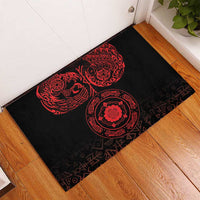 Viking Pride of Yorkshire Rubber Doormat Red Odin’s Ravens Nordic - Wonder Print Shop