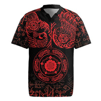 Viking Pride of Yorkshire Rugby Jersey Red Odin’s Ravens Nordic - Wonder Print Shop