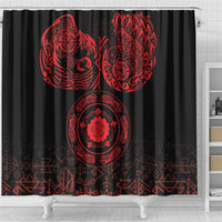 Viking Pride of Yorkshire Shower Curtain Red Odin’s Ravens Nordic - Wonder Print Shop