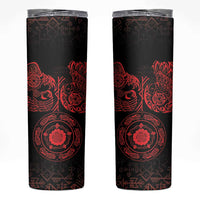 Viking Pride of Yorkshire Skinny Tumbler Red Odin’s Ravens Nordic - Wonder Print Shop