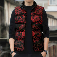 Viking Pride of Yorkshire Sleeveless Puffer Jacket Red Odin’s Ravens Nordic - Wonder Print Shop