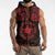 Viking Pride of Yorkshire Sleeveless Zip Hoodie Red Odin’s Ravens Nordic - Wonder Print Shop
