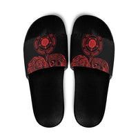 Viking Pride of Yorkshire Slide Sandals Red Odin’s Ravens Nordic - Wonder Print Shop