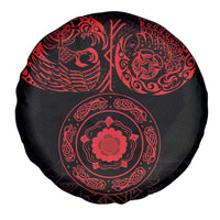 Viking Pride of Yorkshire Spare Tire Cover Red Odin’s Ravens Nordic - Wonder Print Shop