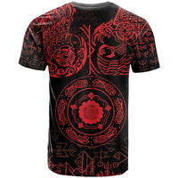 Viking Pride of Yorkshire T Shirt Red Odin’s Ravens Nordic - Wonder Print Shop
