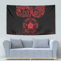 Viking Pride of Yorkshire Tapestry Red Odin’s Ravens Nordic - Wonder Print Shop