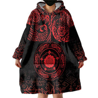 Viking Pride of Yorkshire Wearable Blanket Hoodie Red Odin’s Ravens Nordic - Wonder Print Shop