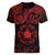 Viking Pride of Yorkshire Women V-Neck T-Shirt Red Odin’s Ravens Nordic - Wonder Print Shop
