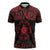 Viking Pride of Yorkshire Zipper Polo Shirt Red Odin’s Ravens Nordic - Wonder Print Shop