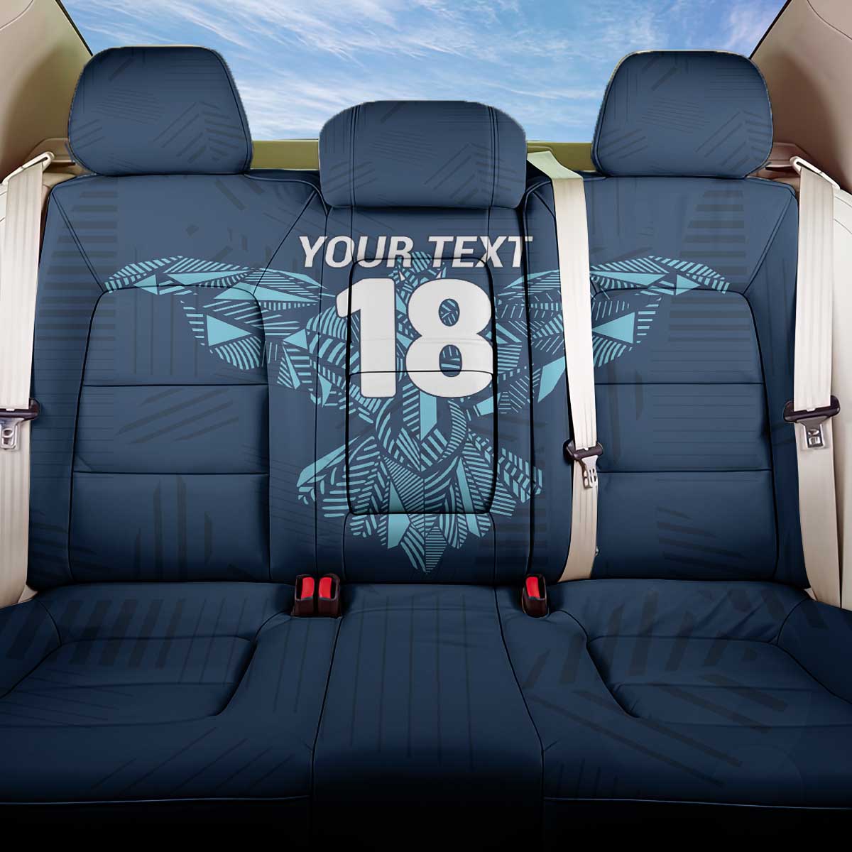 Custom Derbyshire Cricket Spirit Back Car Seat Cover Derbyshire Falcons Sporty Style - Wonder Print Shop