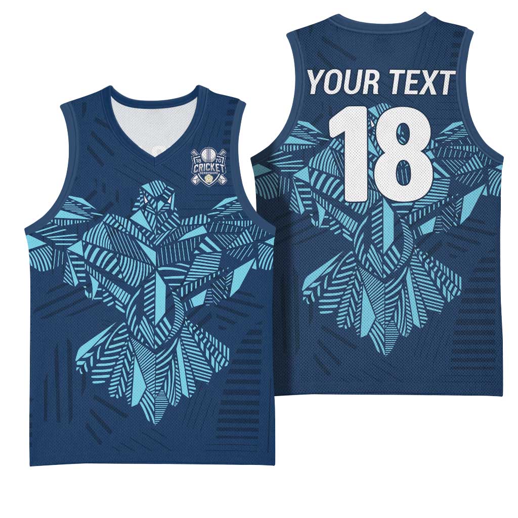 Custom Derbyshire Cricket Spirit Basketball Jersey Derbyshire Falcons Sporty Style - Wonder Print Shop