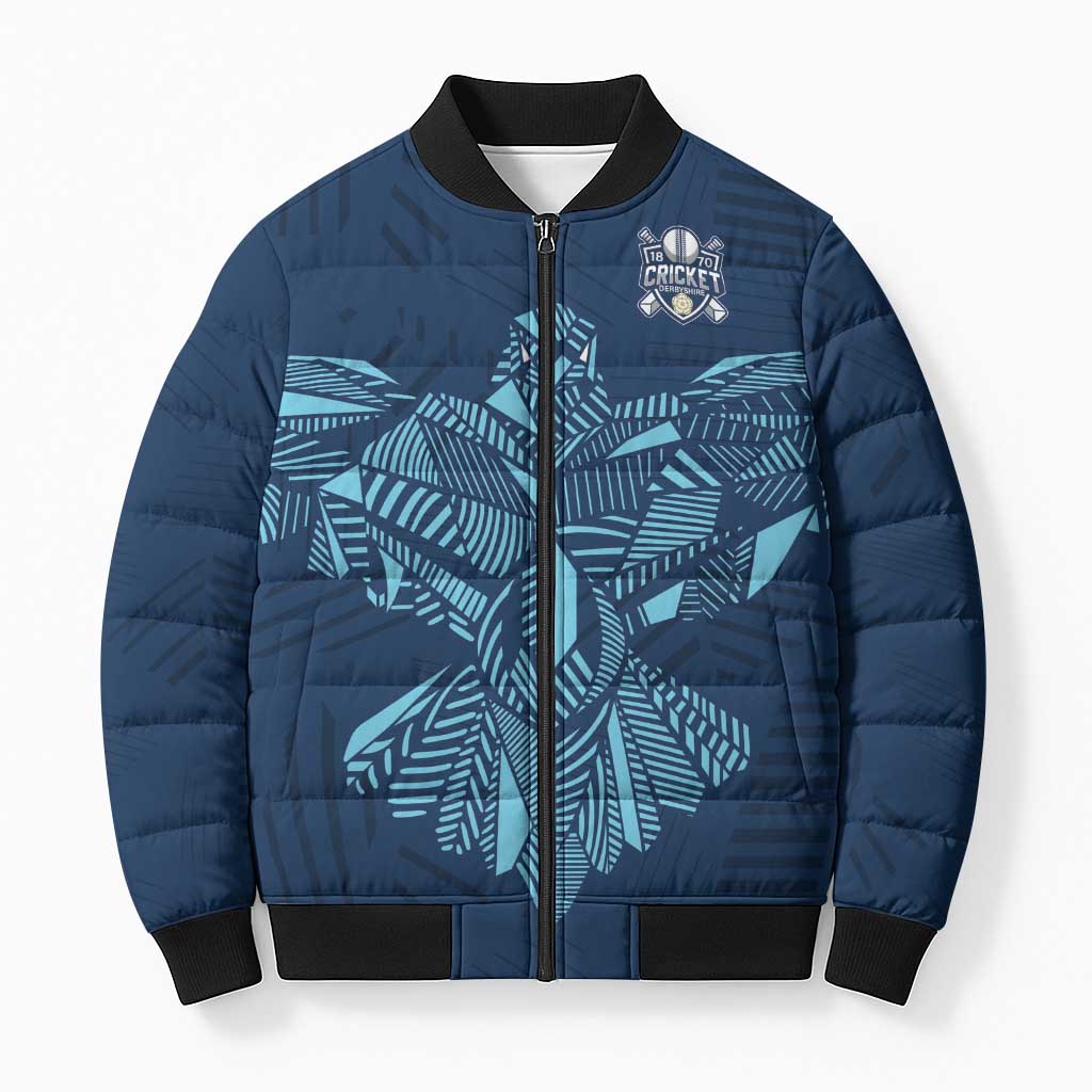Custom Derbyshire Cricket Spirit Bomber Puffer Jacket Derbyshire Falcons Sporty Style - Wonder Print Shop