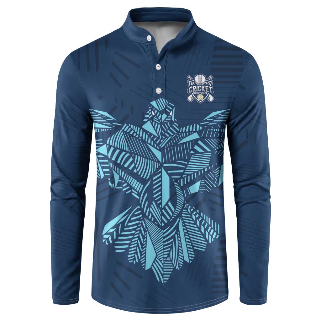 Custom Derbyshire Cricket Spirit Button Sweatshirt Derbyshire Falcons Sporty Style - Wonder Print Shop