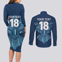 Custom Derbyshire Cricket Spirit Couples Matching Long Sleeve Bodycon Dress and Long Sleeve Button Shirt Derbyshire Falcons Sporty Style - Wonder Print Shop