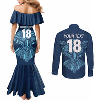 Custom Derbyshire Cricket Spirit Couples Matching Mermaid Dress and Long Sleeve Button Shirt Derbyshire Falcons Sporty Style - Wonder Print Shop