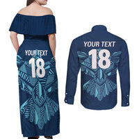 Custom Derbyshire Cricket Spirit Couples Matching Off Shoulder Maxi Dress and Long Sleeve Button Shirt Derbyshire Falcons Sporty Style - Wonder Print Shop