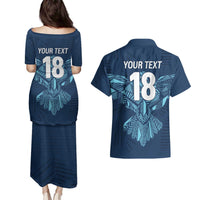 Custom Derbyshire Cricket Spirit Couples Matching Puletasi and Hawaiian Shirt Derbyshire Falcons Sporty Style - Wonder Print Shop