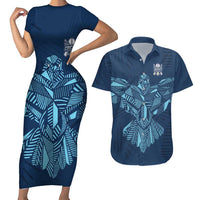 Custom Derbyshire Cricket Spirit Couples Matching Short Sleeve Bodycon Dress and Hawaiian Shirt Derbyshire Falcons Sporty Style - Wonder Print Shop
