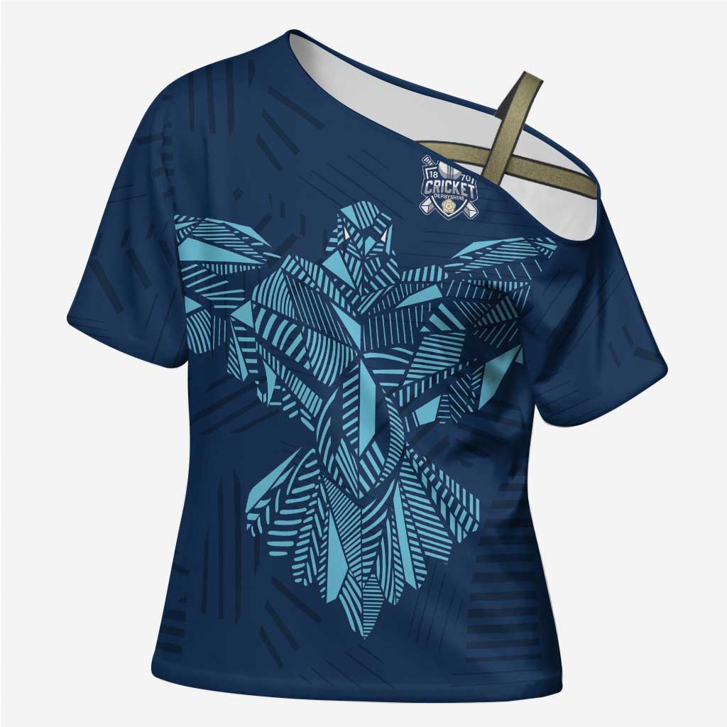 Custom Derbyshire Cricket Spirit Cross Shoulder Shirt Derbyshire Falcons Sporty Style - Wonder Print Shop
