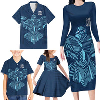 Custom Derbyshire Cricket Spirit Family Matching Long Sleeve Bodycon Dress and Hawaiian Shirt Derbyshire Falcons Sporty Style - Wonder Print Shop