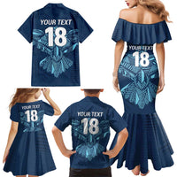 Custom Derbyshire Cricket Spirit Family Matching Mermaid Dress and Hawaiian Shirt Derbyshire Falcons Sporty Style - Wonder Print Shop