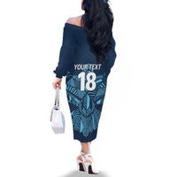Custom Derbyshire Cricket Spirit Family Matching Off The Shoulder Long Sleeve Dress and Hawaiian Shirt Derbyshire Falcons Sporty Style - Wonder Print Shop