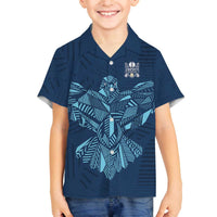 Custom Derbyshire Cricket Spirit Family Matching Off The Shoulder Long Sleeve Dress and Hawaiian Shirt Derbyshire Falcons Sporty Style - Wonder Print Shop