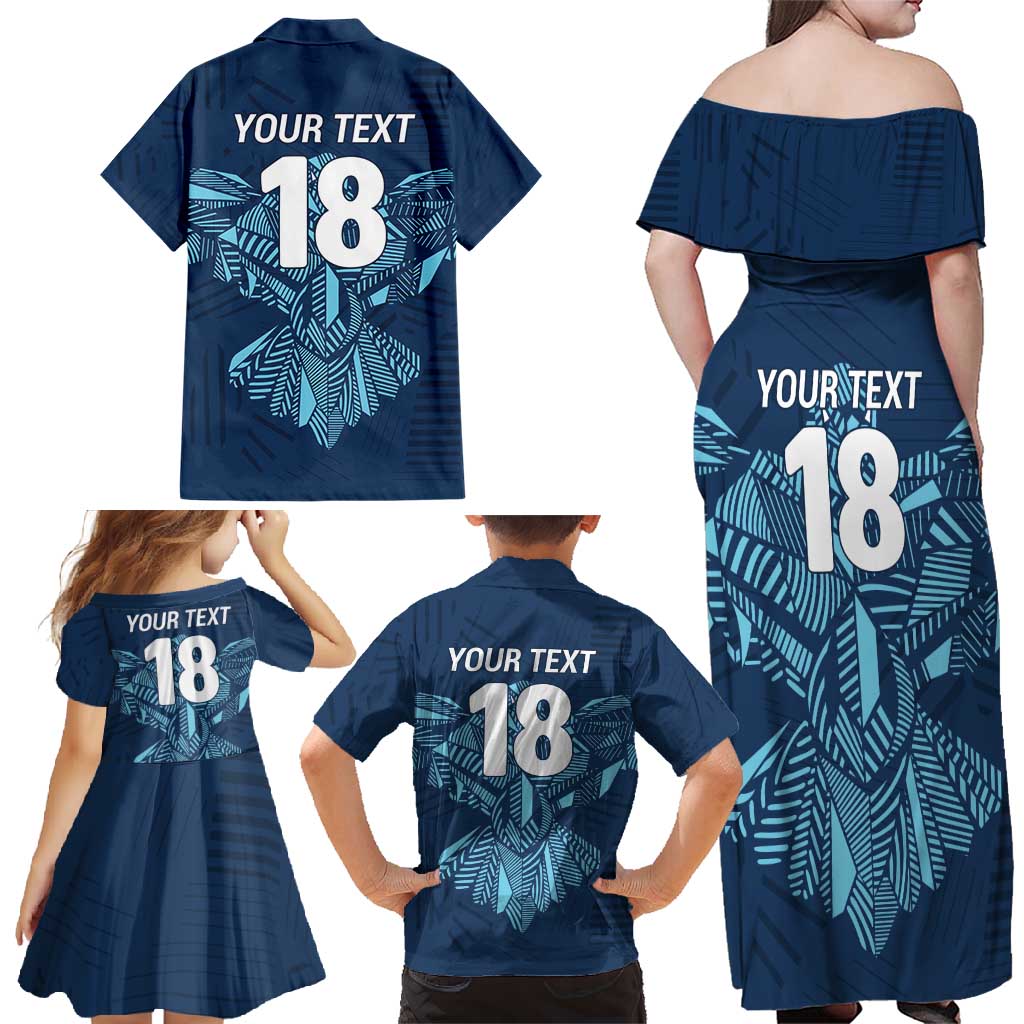 Custom Derbyshire Cricket Spirit Family Matching Off Shoulder Maxi Dress and Hawaiian Shirt Derbyshire Falcons Sporty Style - Wonder Print Shop