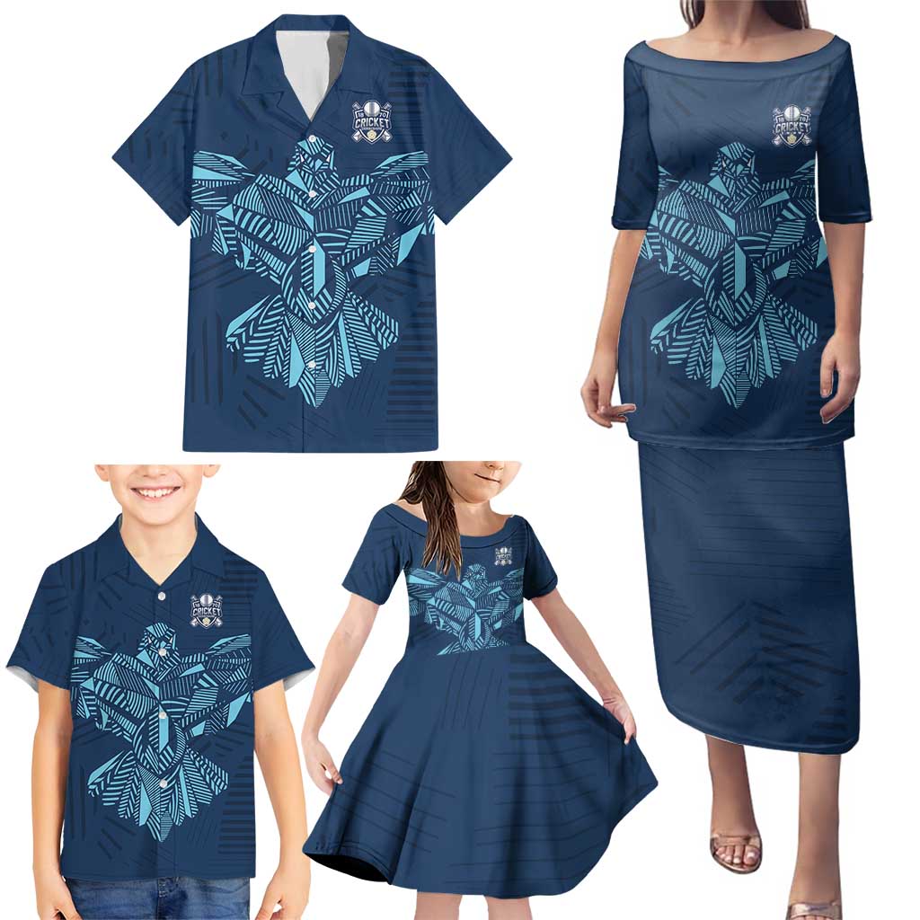 Custom Derbyshire Cricket Spirit Family Matching Puletasi and Hawaiian Shirt Derbyshire Falcons Sporty Style - Wonder Print Shop